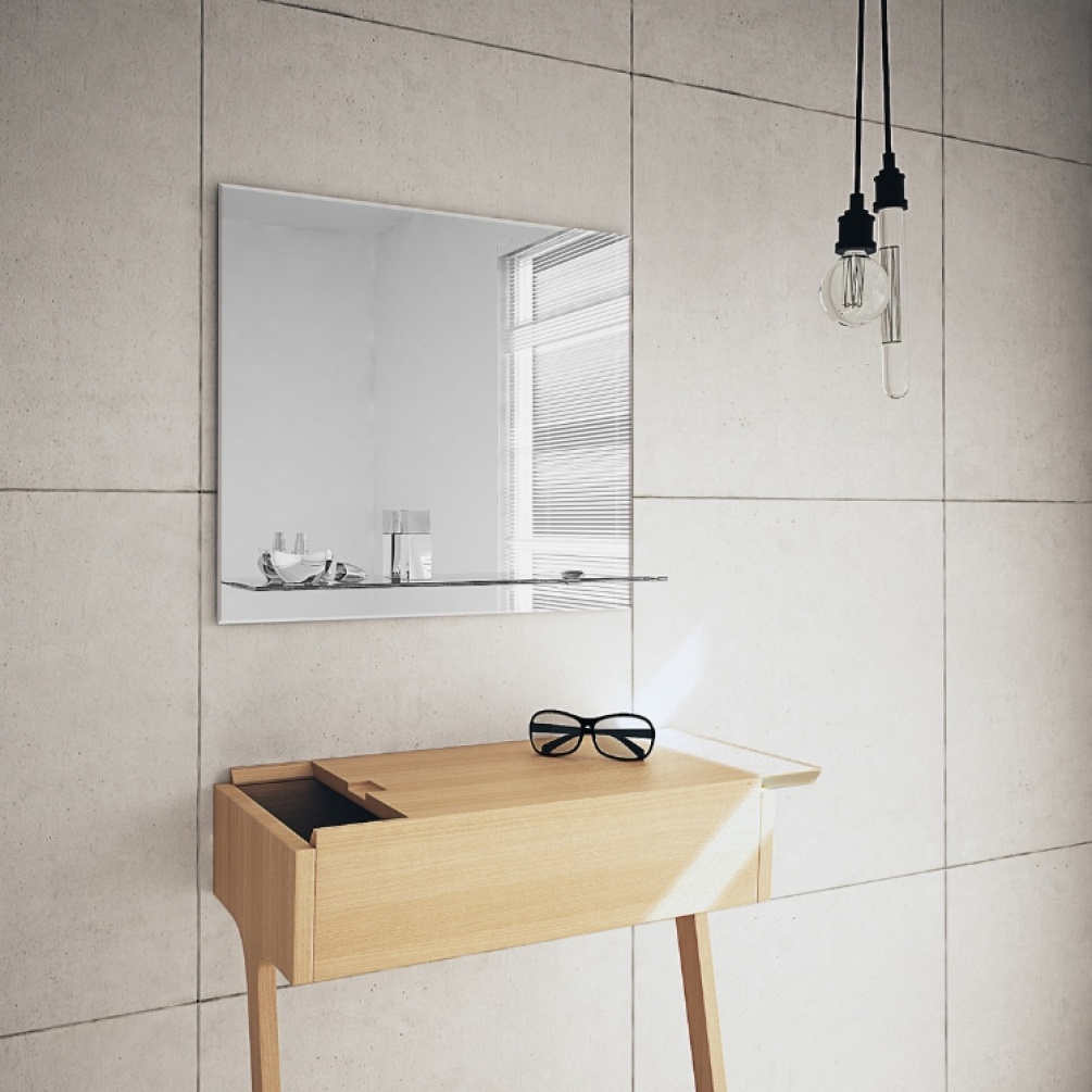 Product Lifestyle image of the Origins Living Mirror Ledge Straight